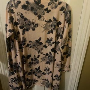 Lularoe Medium CAROLINE cardigan jacket with pockets - pink and gray!